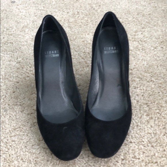Stuart Weitzman black suede pump sz8.5 - Picture 1 of 4